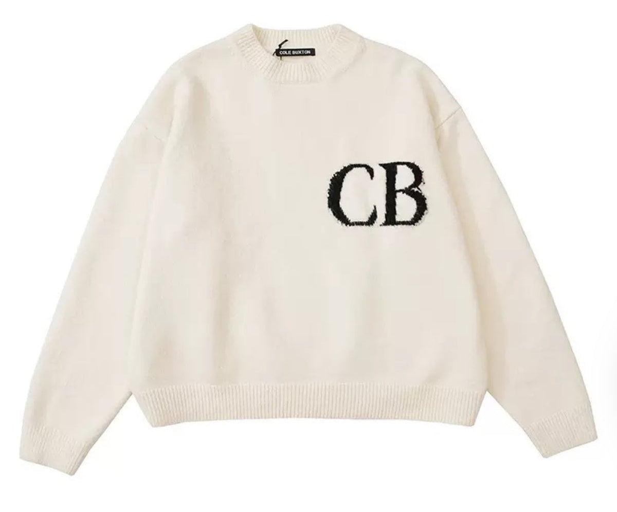 "CB" KNIT SWEATER
